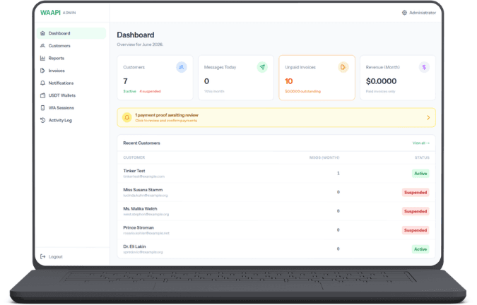 WhatsApp Communication Platform — product interface